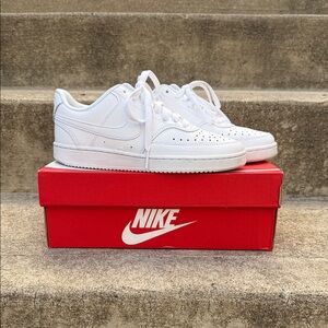 EUC Nike Women’s Court Vision Low White Sneakers